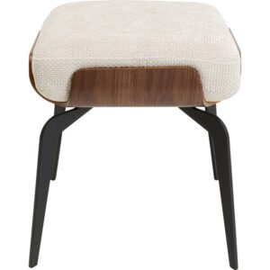 wohnli-moebel-suche-M25098749 Wohnli Möbelsuche - Hocker aus Stoffbezug und Holz-Optik mit Stahlgestell