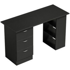 Wohnli Möbelsuche - Bureau informatique 3 tiroirs coulissants mdf noir