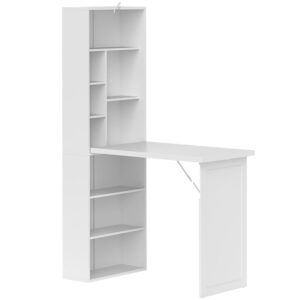 wohnli-moebel-suche-M25099211 Wohnli Möbelsuche - Weißer Klapp-Schreibtisch mit Whiteboard & Bücherregal