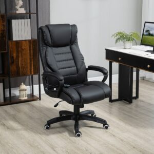 wohnli-moebel-suche-M25099444-1 Fauteuil bureau ergonomique hauteur réglable synthétique noir 66x120x78cm PVC - Polyvinlychlorid Schwarz Vinsetto Möbel Büromöbel Bürostühle