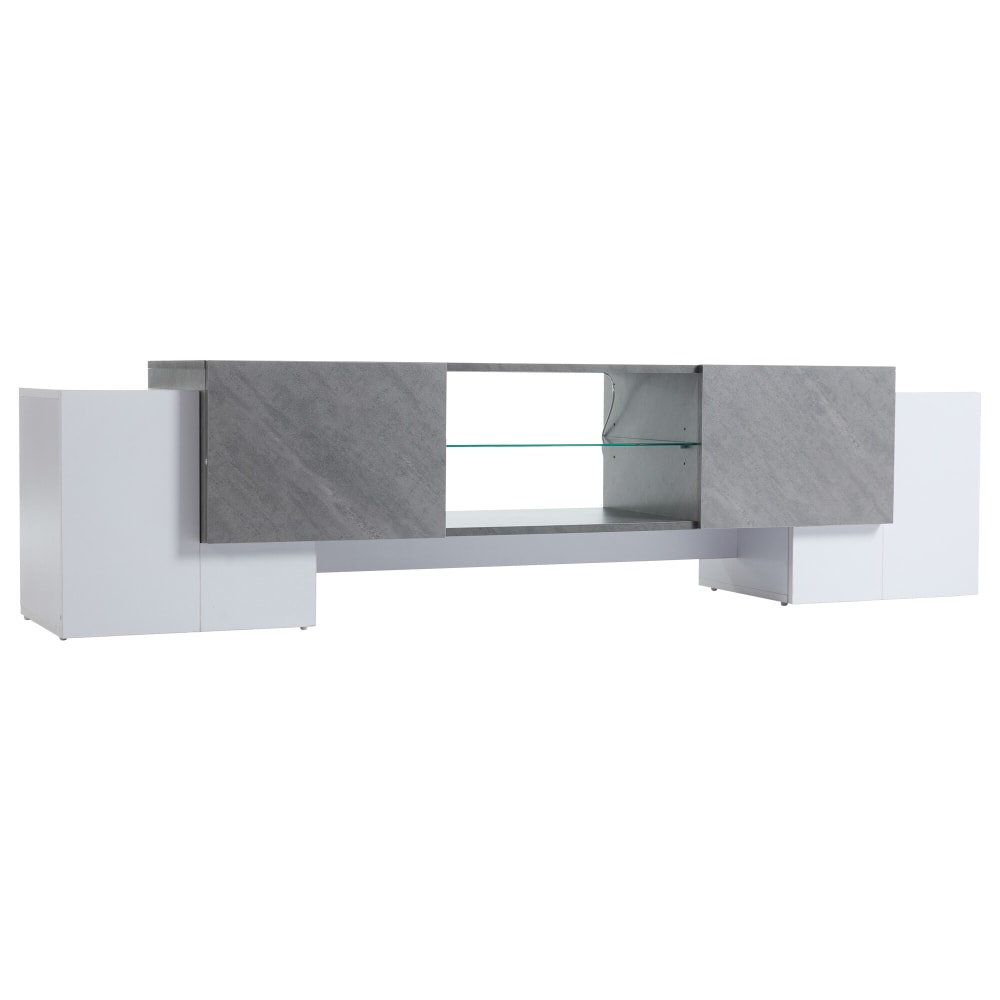 wohnli-moebel-suche-M25100062 Wohnli Möbelsuche - Moderner TV-Schrank mit Glasablage und LED