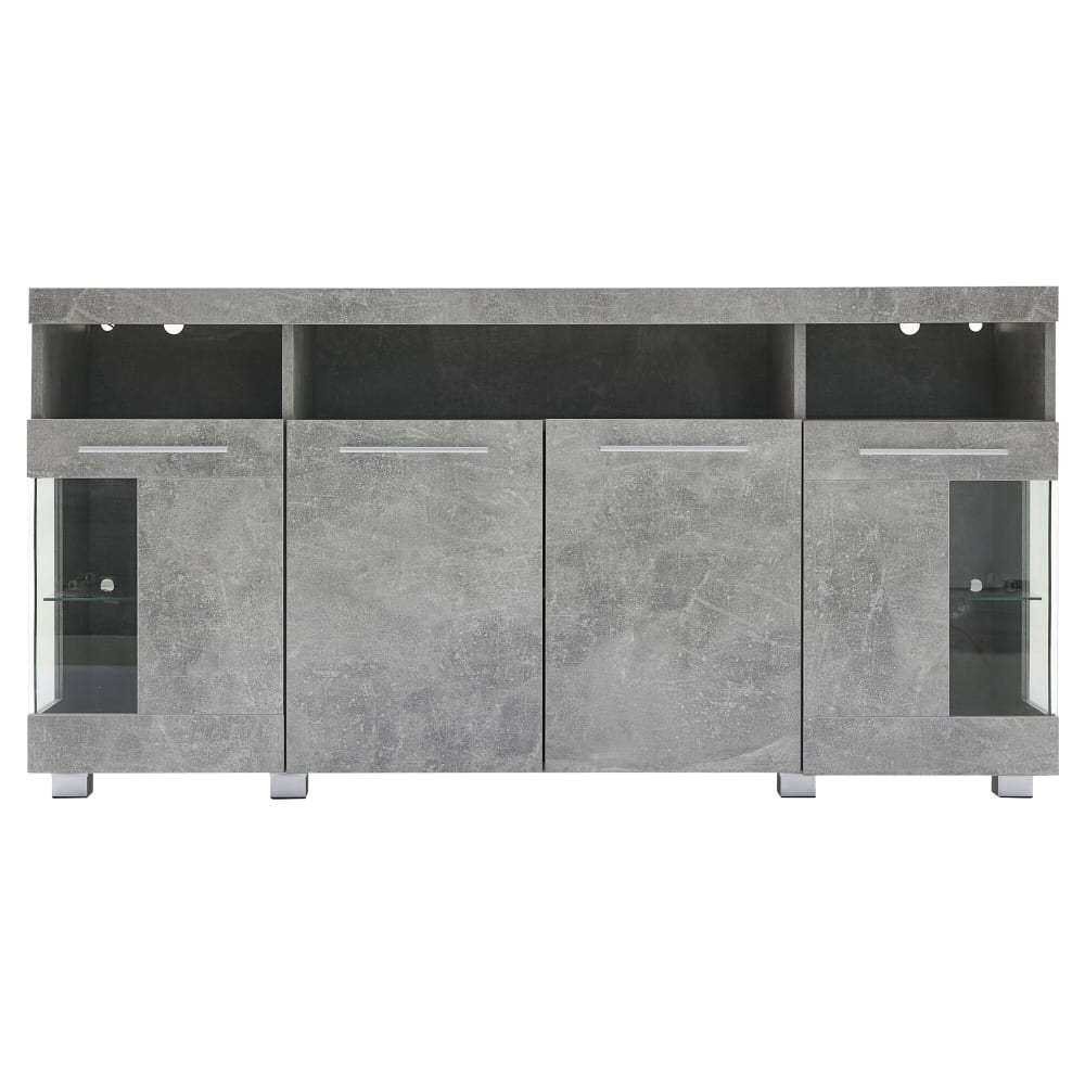 wohnli-moebel-suche-M25100079 Wohnli Möbelsuche - Sideboard aus Zement und Glas mit LED-Beleuchtung