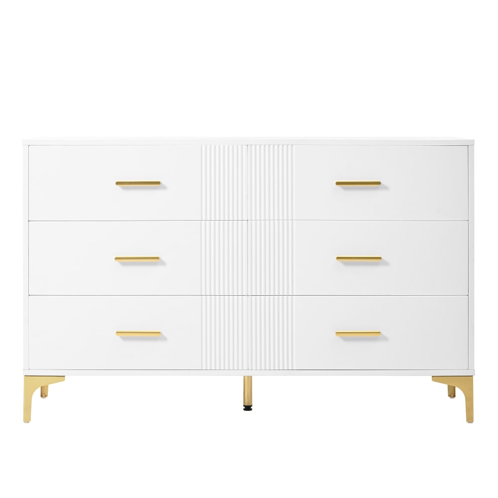 wohnli-moebel-suche-M25100080 Wohnli Möbelsuche - Elegante Kommode mit 6 Schubladen und Wellenmuster