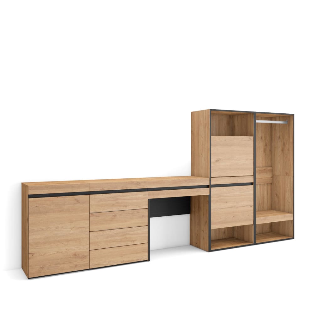 wohnli-moebel-suche-M25100271 Wohnli Möbelsuche - Schuhschrank Holzeffekt 297x35x145cm Eiche