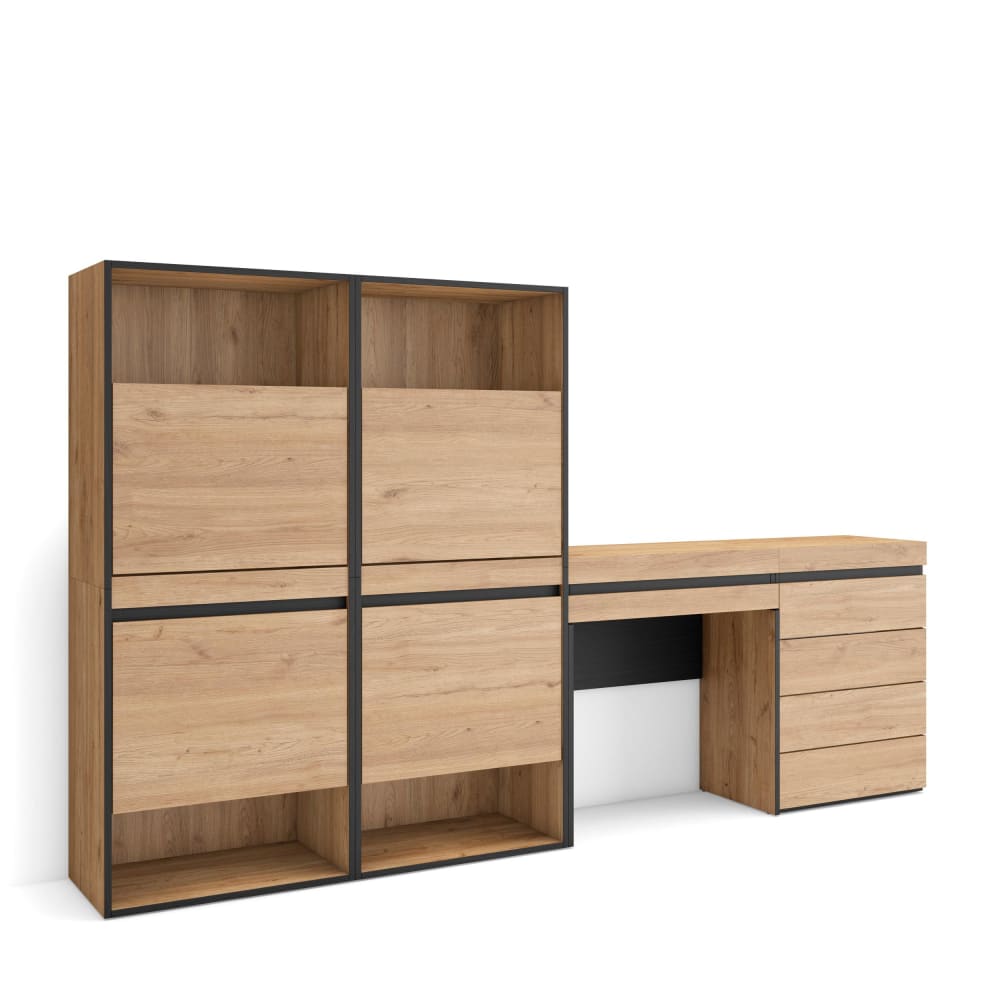 wohnli-moebel-suche-M25100281 Wohnli Möbelsuche - Schuhschrank Holzeffekt 247x35x145cm Eiche