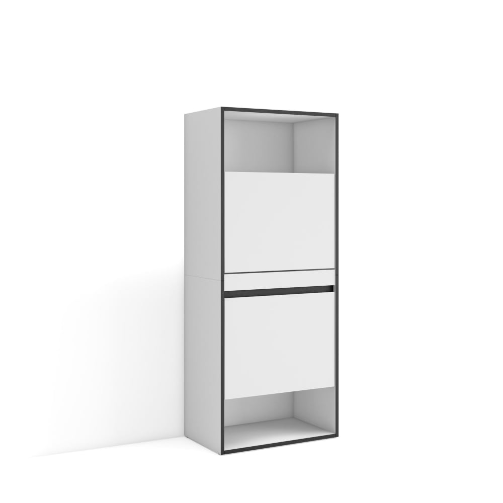 wohnli-moebel-suche-M25100282 Wohnli Möbelsuche - Schuhschrank Holzeffekt 60x35x145cm Weiß