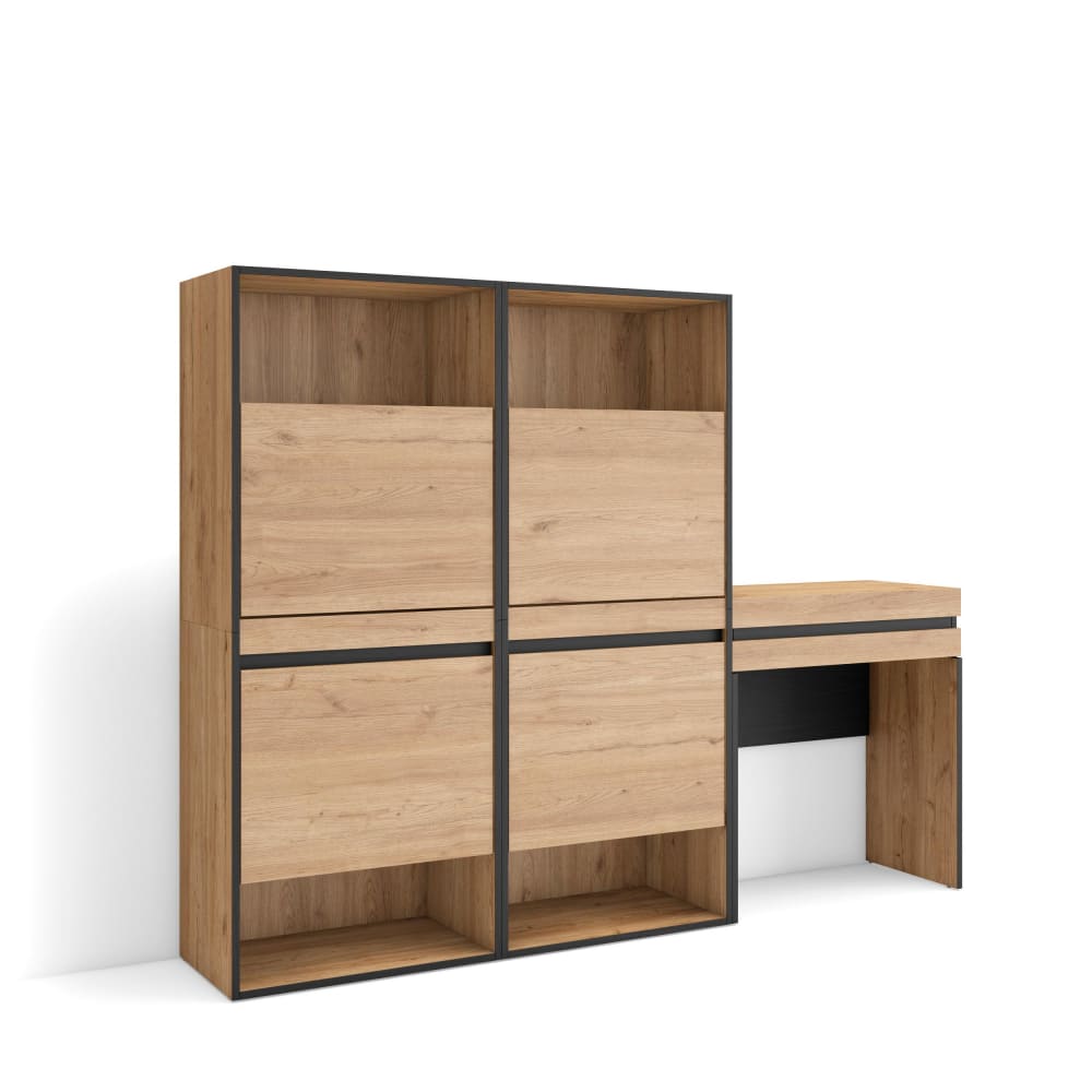 wohnli-moebel-suche-M25100283 Wohnli Möbelsuche - Schuhschrank Holzeffekt 190x35x145cm Eiche