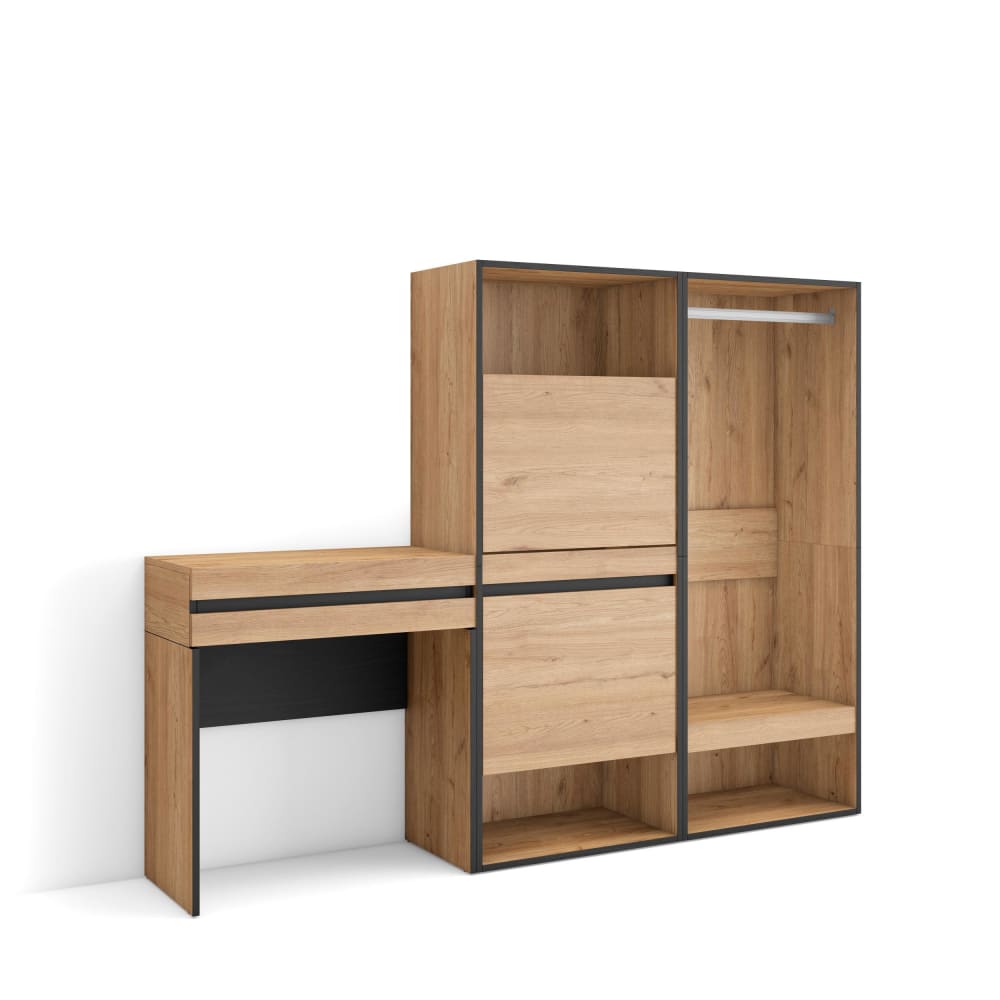 wohnli-moebel-suche-M25100287 Wohnli Möbelsuche - Flurtisch Holzeffekt 190x35x145cm Eiche