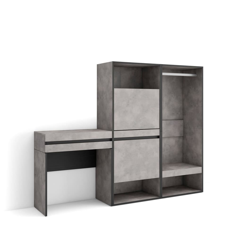 wohnli-moebel-suche-M25100288 Wohnli Möbelsuche - Flurtisch Holzeffekt 190x35x145cm Zement