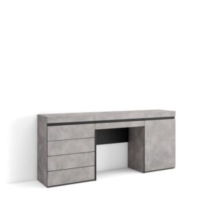 wohnli-moebel-suche-M25100293 Wohnli Möbelsuche - Schminktisch Holzeffekt 177x35x75cm Zement