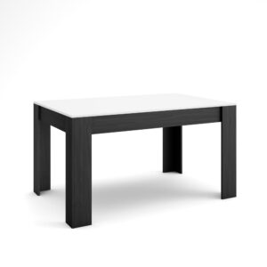 wohnli-moebel-suche-M25100331 Wohnli Möbelsuche - Esstisch Holzeffekt 140x90x76cm Weiß und Schwarz