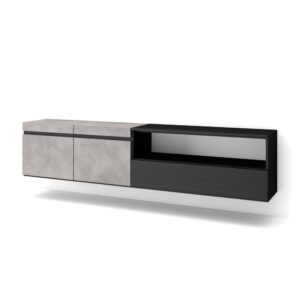 wohnli-moebel-suche-M25100361 Wohnli Möbelsuche - TV-Möbel Holzeffekt Hängend 200x35x45cm Zement
