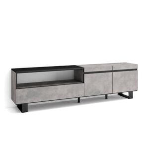 Wohnli Möbelsuche - TV-Möbel Holzeffekt mit Beinen 200x35x57cm Zement