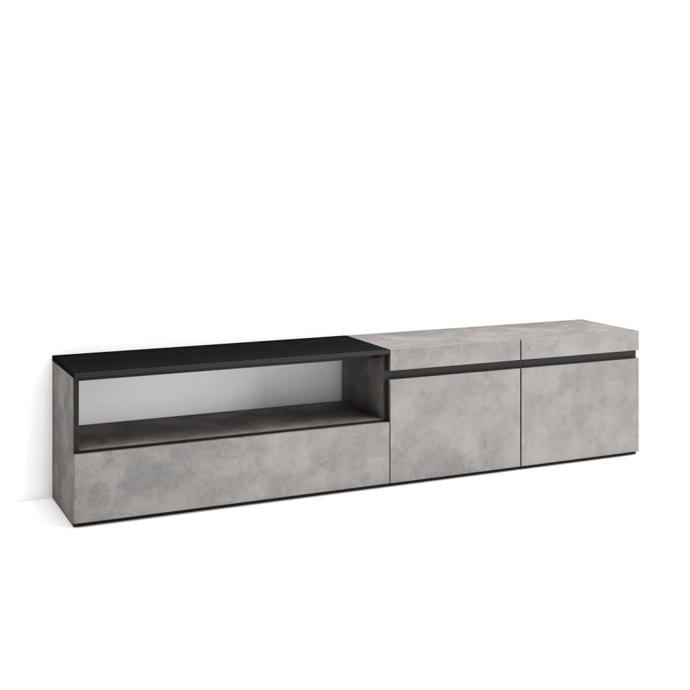 wohnli-moebel-suche-M25100387 Wohnli Möbelsuche - TV-Möbel Holzeffekt 200x35x45cm Zement