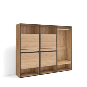 Wohnli Möbelsuche - Schuhschrank Holzeffekt 180x35x145cm Eiche
