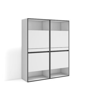 Wohnli Möbelsuche - Schuhschrank Holzeffekt 120x35x145cm Weiß