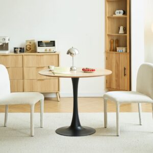Esstisch aus Holz und Metall (4 Personen) 90x75x90cm Holz Braun Nordlys Möbel Esszimmermöbel Esstische