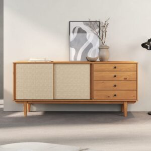 41x76x175cm Holz Braun IDIMEX Möbel Esszimmermöbel Sideboards, Highboards & niedrige Anrichten