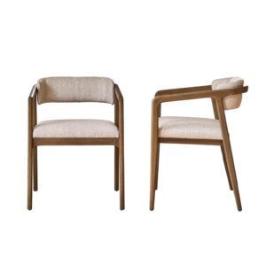 wohnli-moebel-suche-M25100792 Wohnli Möbelsuche - Set aus 2 Stühlen aus Massivholz & strukturiertem Stoff