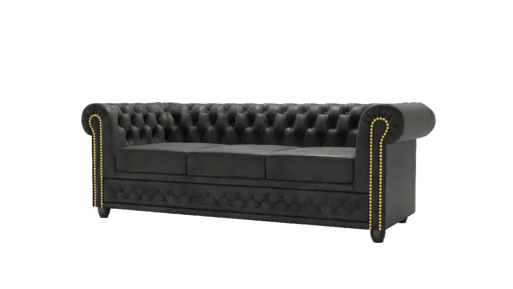 Wohnli Möbelsuche - 3-Sitzer Chesterfield Sofa in Vintage-Optik aus Mikrofaser
