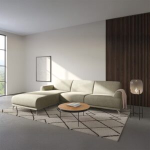 wohnli-moebel-suche-M25101850-1 Ecksofa links aus Polyester hellbeige 165x74x240cm Stoff Beige Mesonica Sofas und Sessel Sofas Ecksofas