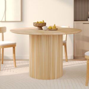 wohnli-moebel-suche-M25103170-1 Runder Tisch für 4 Personen aus Mango-Holz D120 cm 120x76x120cm Holz Braun Maison Pavane Möbel Esszimmermöbel Esstische