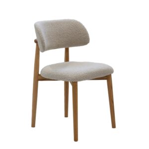 Wohnli Möbelsuche - Esszimmerstuhl 2er Set aus Stoff mit Eichenholz