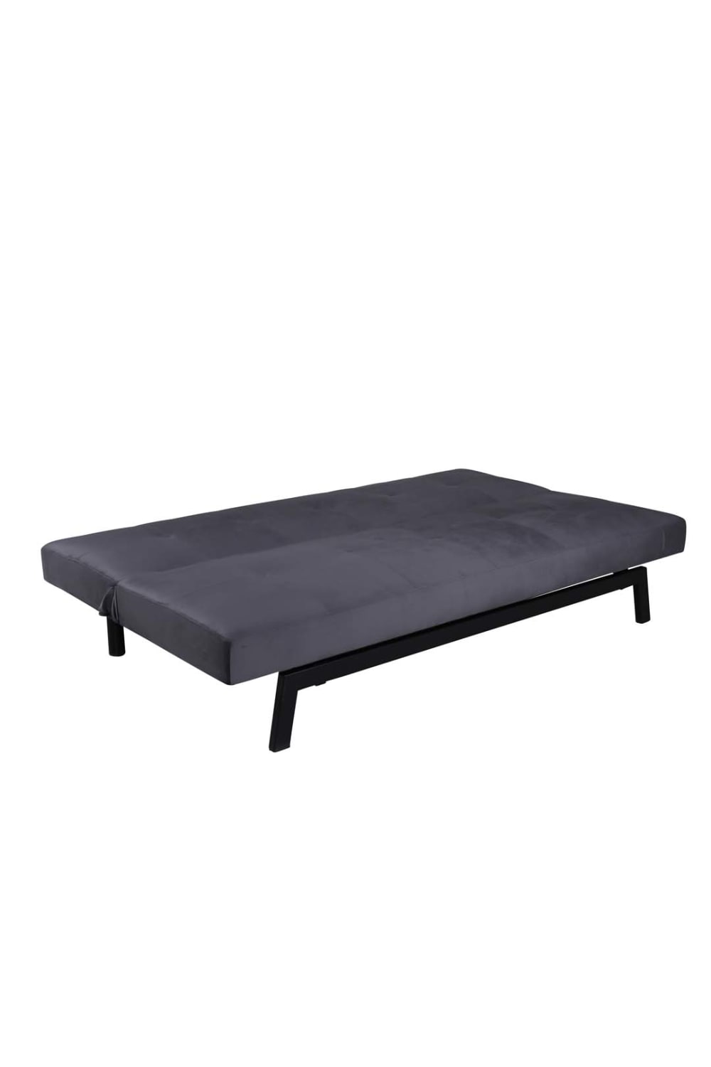 Schlafsofa Bodil 180cm aus Samt, Dunkelgrau 87x80x180cm Stoff Grau Venture Home Sofas und Sessel Sofas Recamieren
