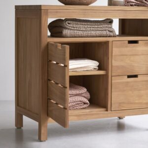 80x78x45cm Holz Beige Tikamoon Möbel Badezimmermöbel Badezimmerschränke