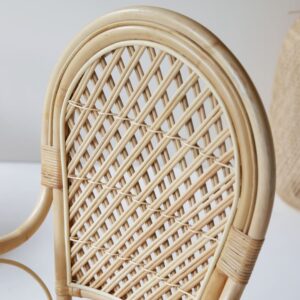 Lehnstuhl aus Rattan 52x102x60cm Rattan Beige Tikamoon Möbel Esszimmermöbel Stühle