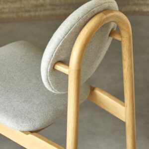 46x87x66cm Holz Grau Tikamoon Möbel Esszimmermöbel Stühle