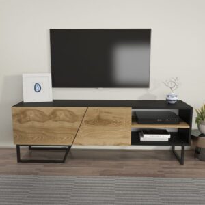 150x51x35cm Spanplatte Schwarz Decorotika Möbel Wohnzimmermöbel TV-Möbel
