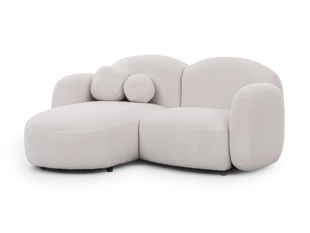 wohnli-moebel-suche-M25105851 Wohnli Möbelsuche - Moderne Ecksofa L-Form aus Bouclé-Stoff mit abgerundetem Design
