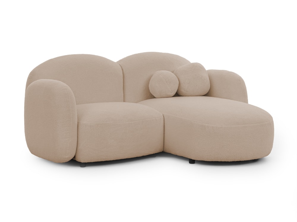 wohnli-moebel-suche-M25105854 Wohnli Möbelsuche - Moderne Ecksofa L-Form aus Bouclé-Stoff mit abgerundetem Design