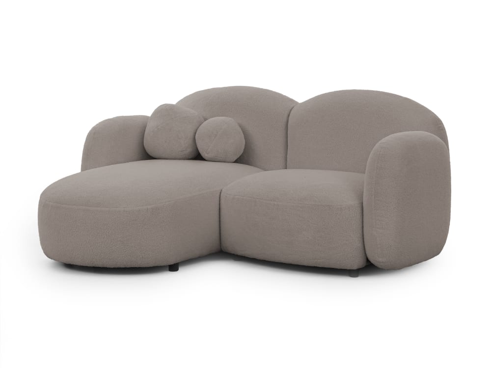 wohnli-moebel-suche-M25105856 Wohnli Möbelsuche - Moderne Ecksofa L-Form aus Bouclé-Stoff mit abgerundetem Design