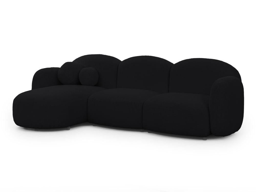 wohnli-moebel-suche-M25105857 Wohnli Möbelsuche - Moderne Ecksofa L-Form aus Bouclé-Stoff mit abgerundetem Design