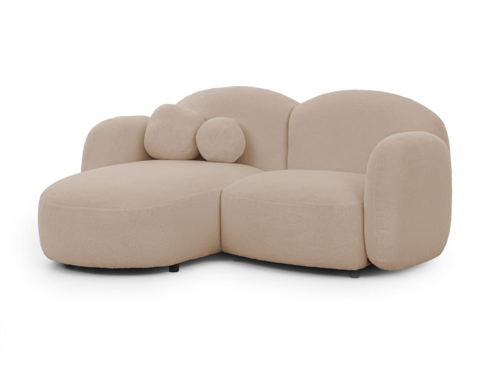 wohnli-moebel-suche-M25105866 Wohnli Möbelsuche - Moderne Ecksofa L-Form aus Bouclé-Stoff mit abgerundetem Design