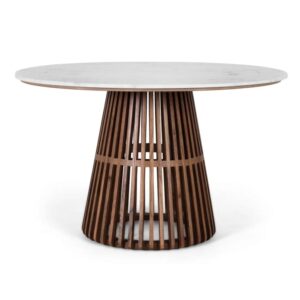 wohnli-moebel-suche-M25106319 Wohnli Möbelsuche - Runder Couchtisch mit Marmorsockel und Metallrahmen