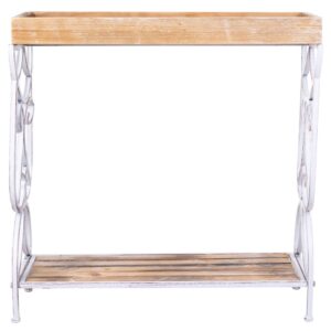 Eingangstisch 71x31x70 Grau 71x70x31cm Holz Grau Wanderlust deco Möbel Flurmöbel Dielenbänke