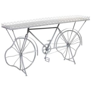wohnli-moebel-suche-M25106823-1 Fahrradförmige Eingangsmöbel aus Metall 177x41x93h cm 177x93x41cm Metall Grau Wanderlust deco Möbel Flurmöbel Dielenbänke