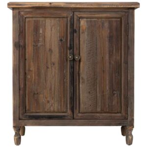 wohnli-moebel-suche-M25106825-1 Flurschrank aus Holz mit 2 Türen 75x38x82 75x82x38cm Spanplatte Braun Wanderlust deco Möbel Flurmöbel Dielenbänke