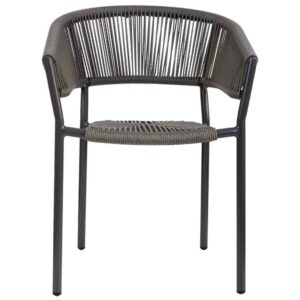 Synthetischer Rattanstuhl 56x61x78 Grau 56x78x61cm Rattan Grau Wanderlust deco Möbel Esszimmermöbel Stühle