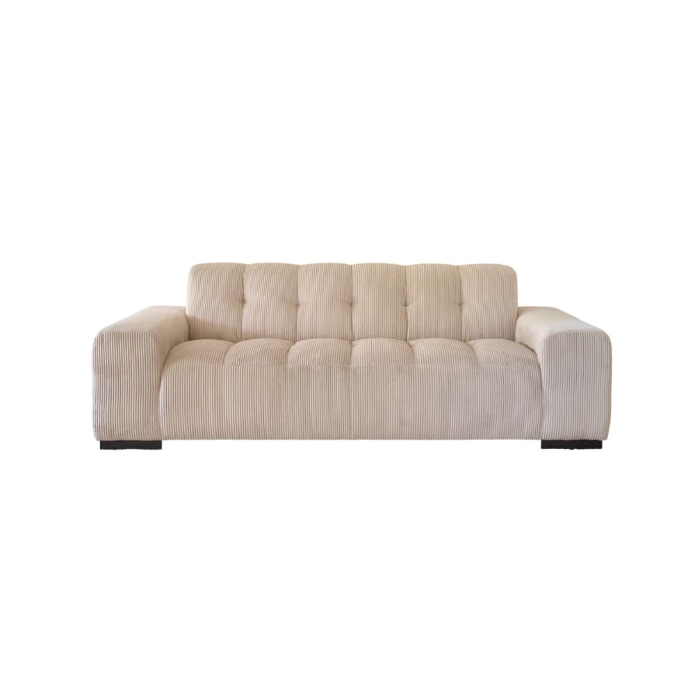 wohnli-moebel-suche-M25107323 Wohnli Möbelsuche - Gerades 3-Sitzer-Sofa aus naturfarbenem Cord