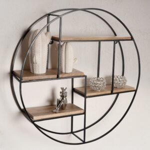 wohnli-moebel-suche-M25107519-1 70x70x18cm Holz Schwarz FineBuy Möbel Wohnzimmermöbel Regale