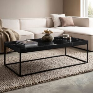 wohnli-moebel-suche-M25107685-1 Couchtisch aus MDF 120x38x60cm Spanplatte Schwarz FineBuy Möbel Wohnzimmermöbel Couchtische