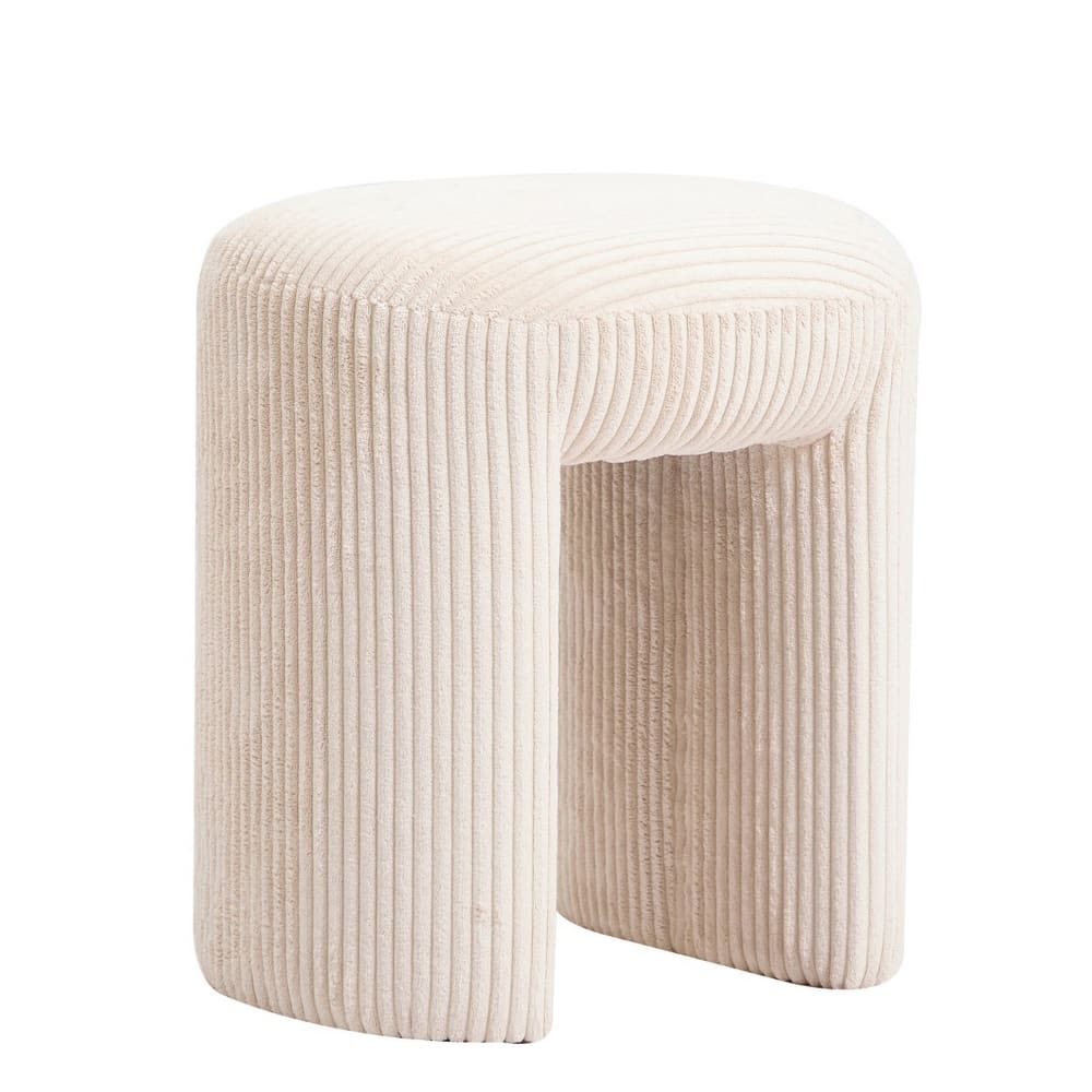Wohnli Möbelsuche - Hocker aus Kord Beige
