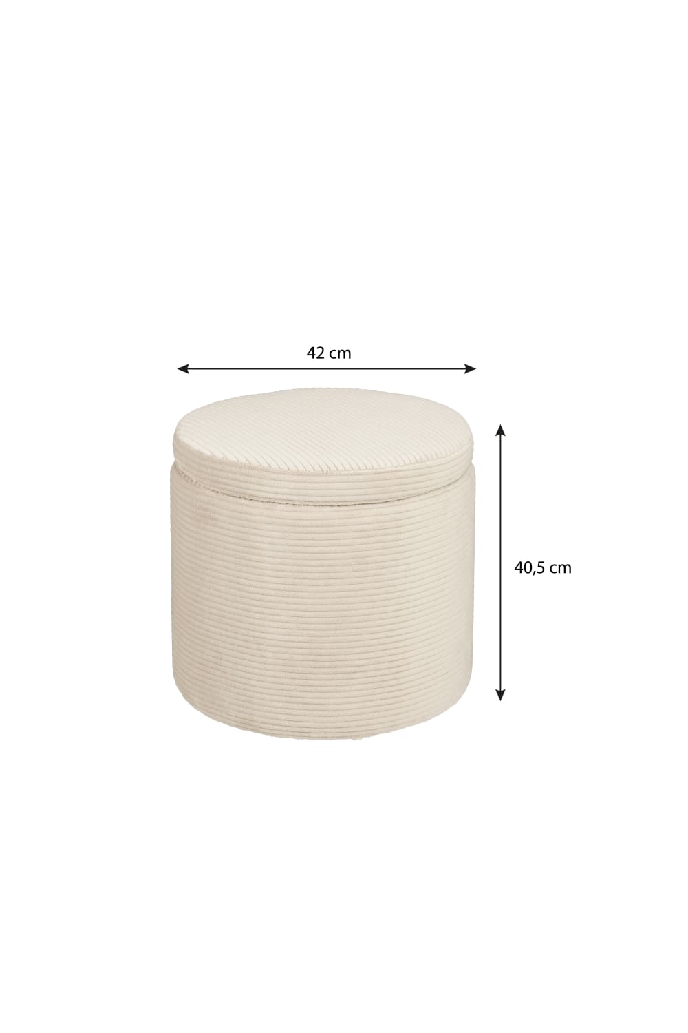wohnli-moebel-suche-M25107939-1 Puff Pouffe Creme weiß Holz H40.5xB42xL42cm 42x41x42cm Holz Beige Mica Decorations Sofas und Sessel Sessel, Poufs und Fußbänke Sitzsäcke