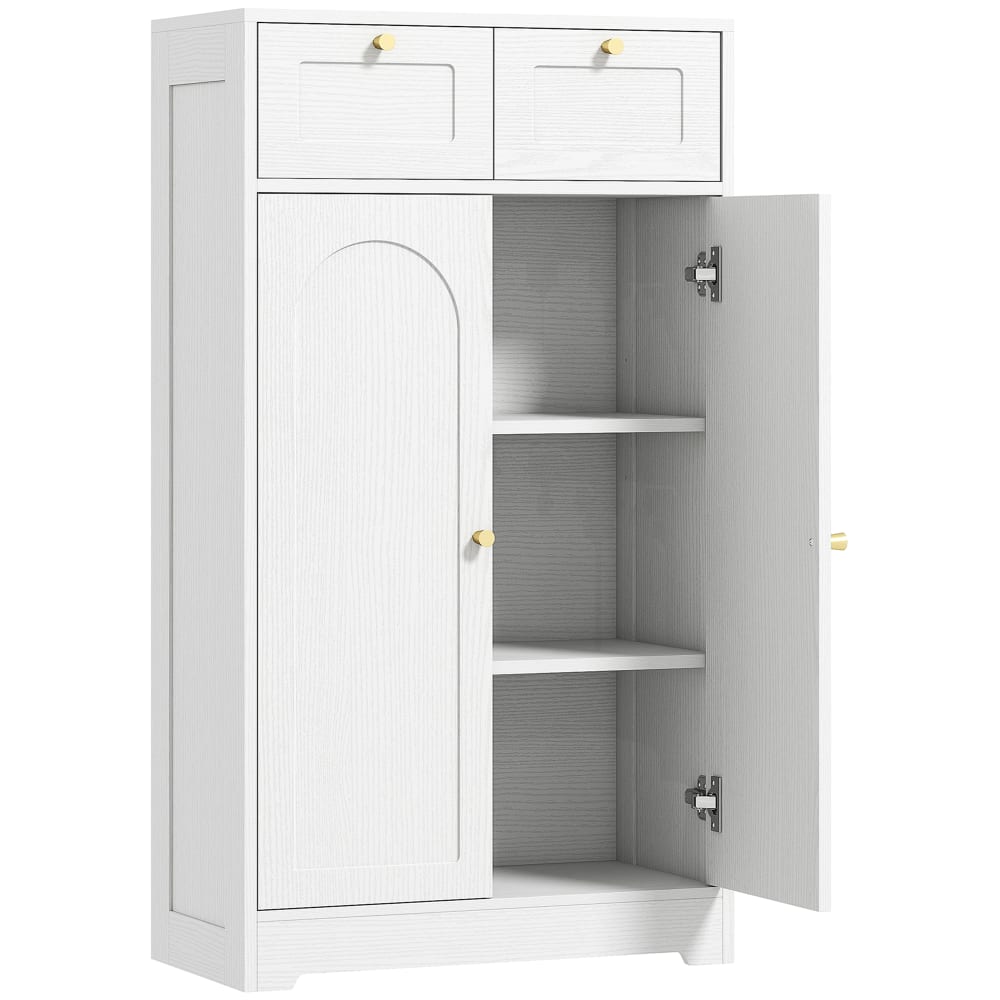 wohnli-moebel-suche-M25108003 Wohnli Möbelsuche - Meuble salle de bain double porte arquée panneau de particules blanc