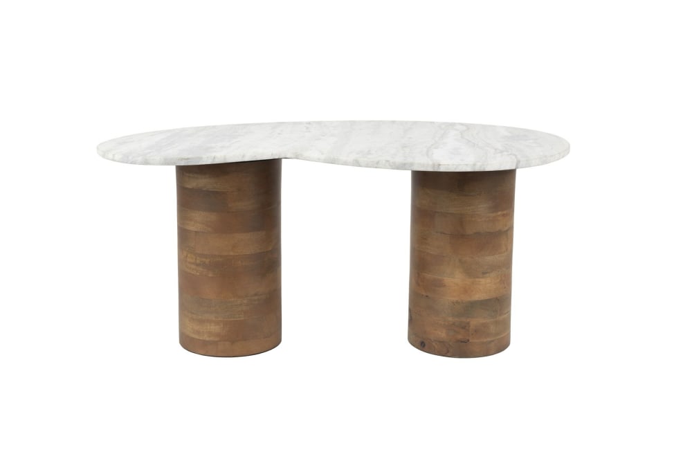 wohnli-moebel-suche-M25108063 Wohnli Möbelsuche - Couchtisch aus Naturmarmor und Mangoholz L84