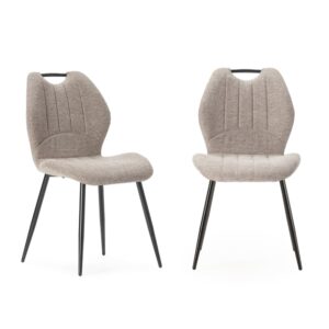 wohnli-moebel-suche-M25109328 Wohnli Möbelsuche - Stühlen 4er-Set aus Stoff L48 cm - Braun